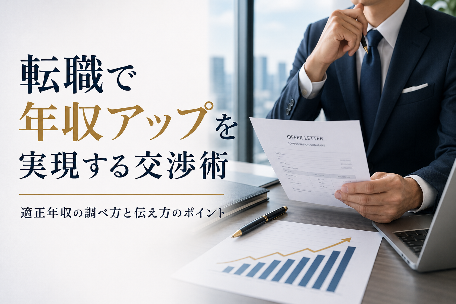 転職で年収アップを実現する交渉術｜適正年収の調べ方と伝え方のポイント